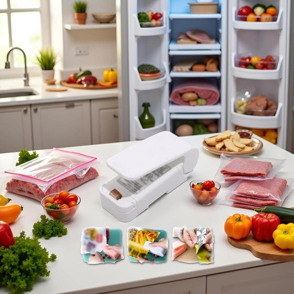 Mini Sealing Machine Portable Food Sealing Machine Handheld Vacuum Sealing Machine Heat Seal Tool for Plastic Bags Snack Bags