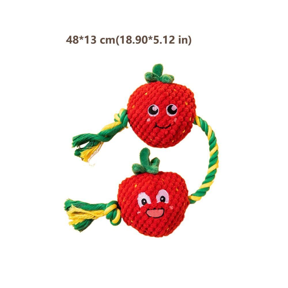 Bite-resistant Dog Plush Toy Knot Training Chew Dog Dental Cleaning Toy Builtin Squeaker Sound Making Dog Sound Squeaky Toy