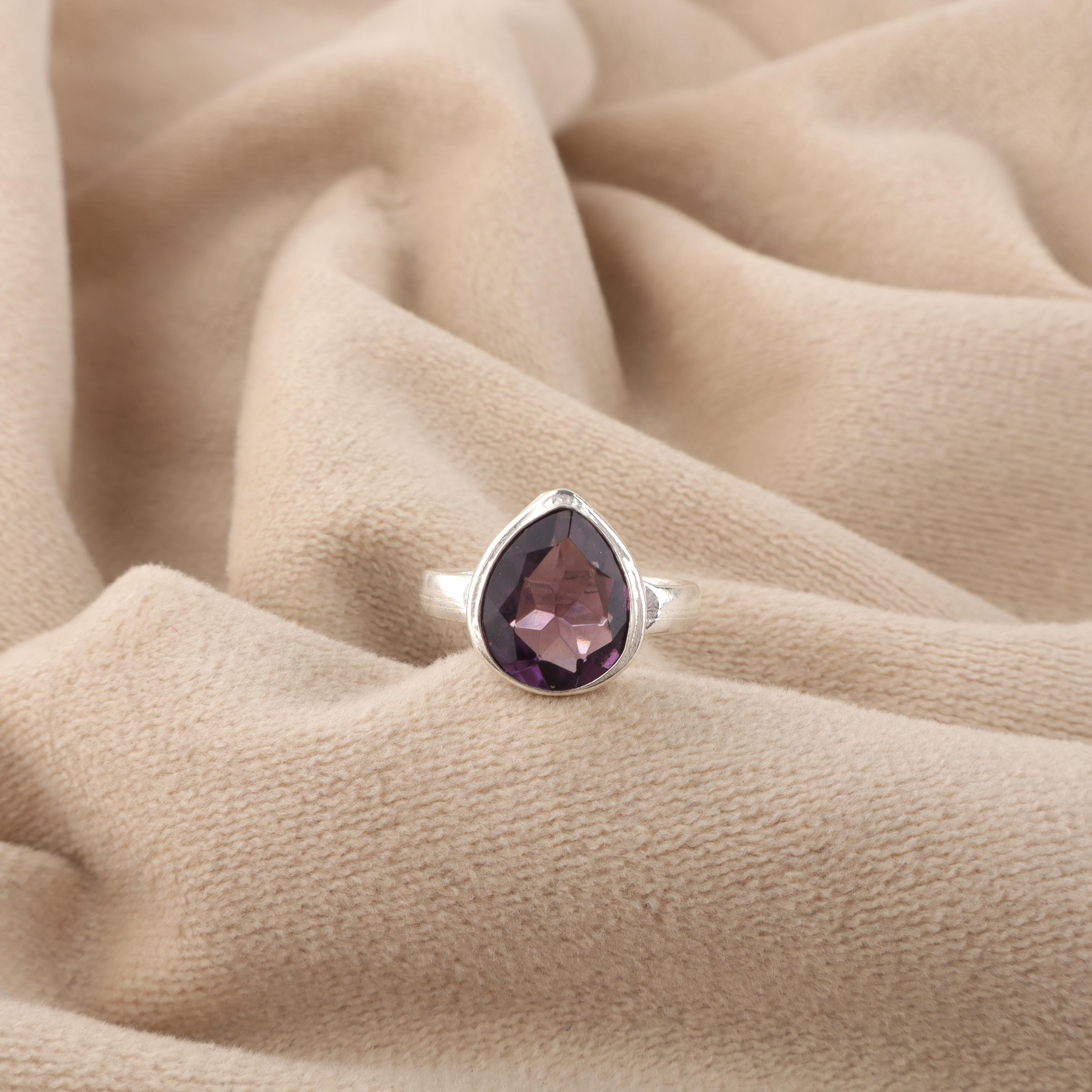 

African Amethyst Gemstone 925 Stamped Silver Designer Jewelry Women Ring Gift For Women RR-76-6 4