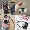 3D Vintage Camera Phone Case with Hand Strap for IPhone Air 17 16 15 14 13 12 Pro Max Plus 17Pro Shockproof Phone Leather Cover