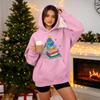 Women's Christmas Print Hooded Sweatshirt Casual Pullover for Holiday Winter Wear