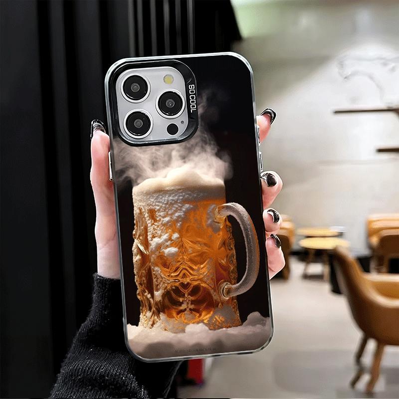 Funny Beer Bubble Summer Soft Phone Case for iPhone 15 16 17 Pro Max 17Air 16E 14 Plus 13 12 Mini Shockproof Cover Back Shell