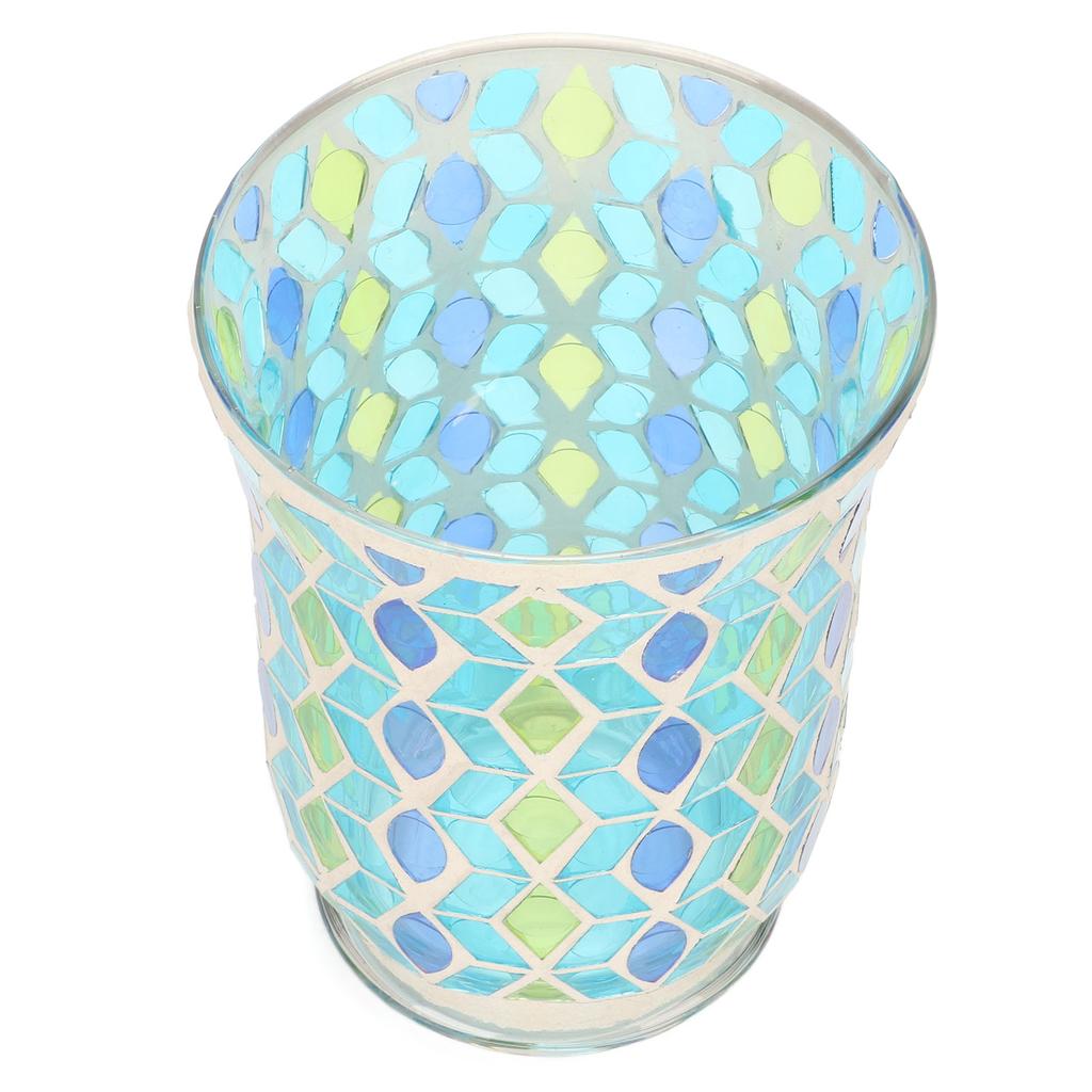 Mosaic Candle Holder Handcrafted Exquisite Windproof Glass Candle Holder Tealight Candle Holder for