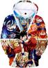 Spring And Autumn Casual Animation Sweater Dragon Ball 3D Digital Printing Hooded Pullover Sweater