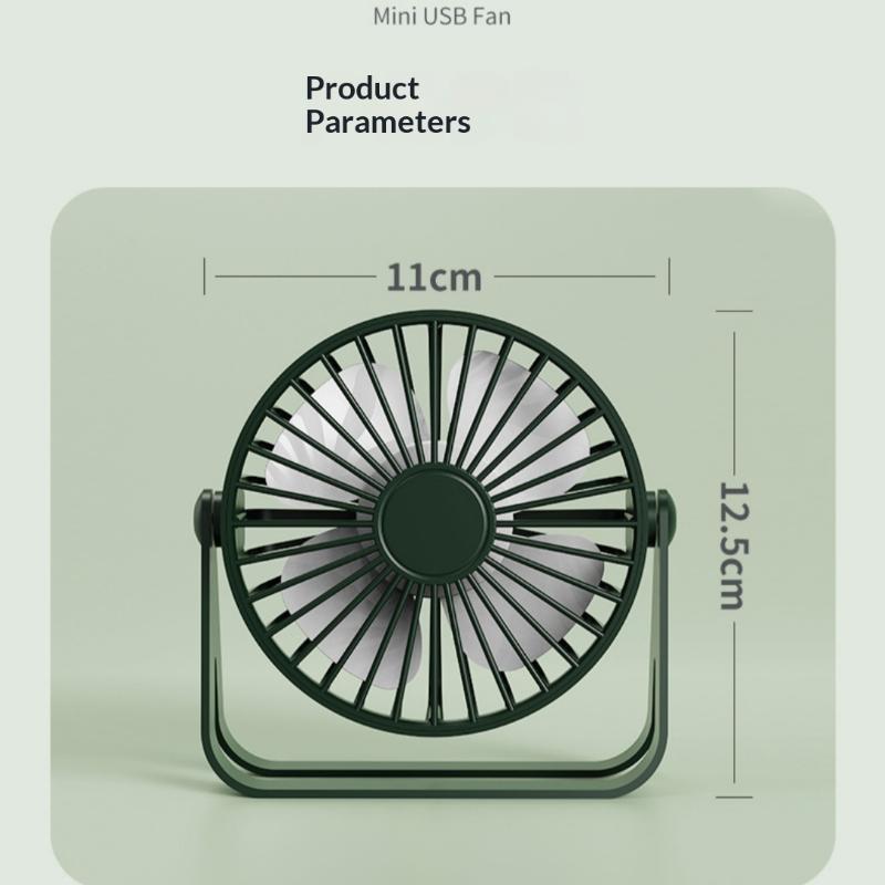 1 Set Portable Mini USB Fan Quiet Cooling for Office Use and Student Efficiency