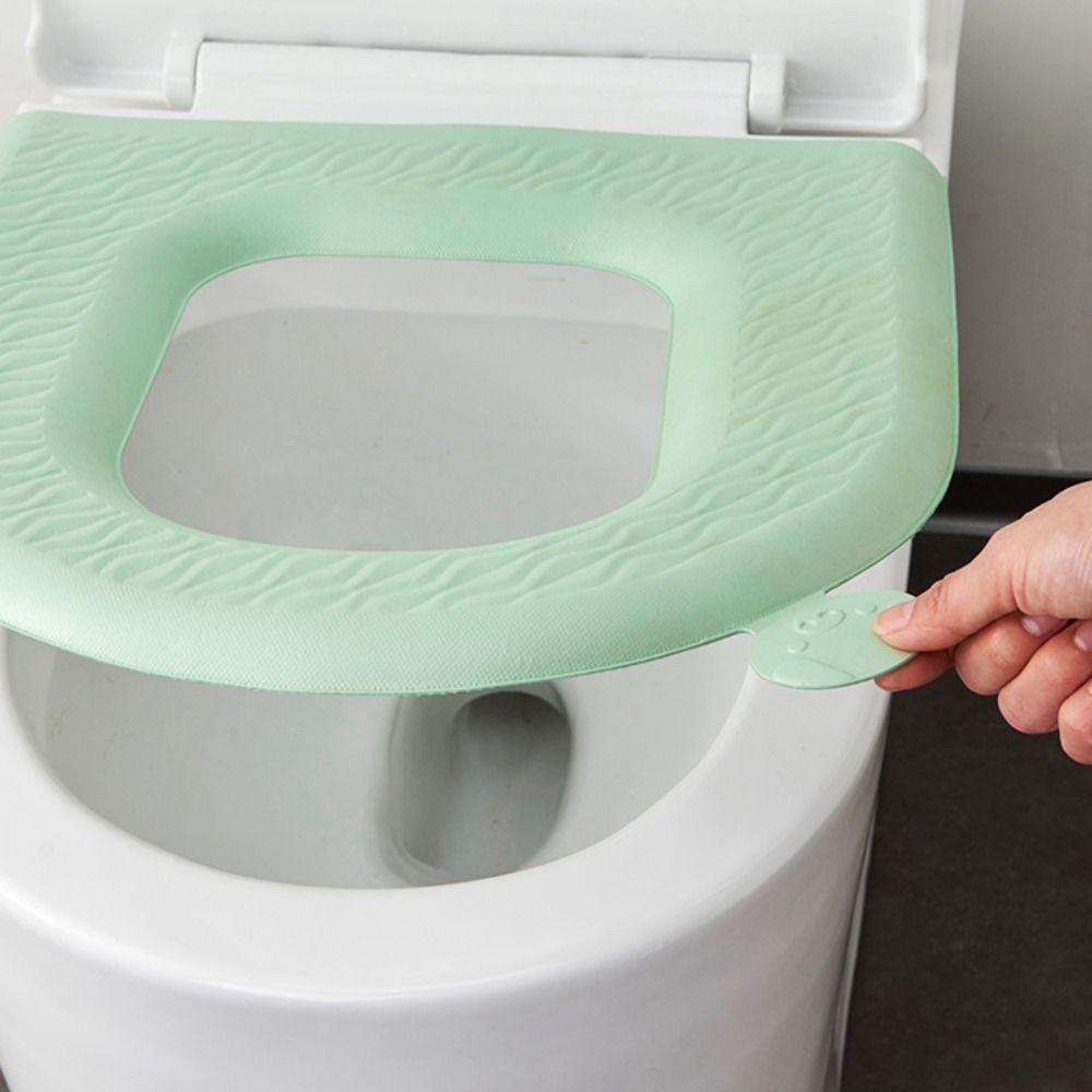 Washable Toilet Seat Cover Waterpoof Toilet Sticky Seat Pad WC Mat Toilet Cushion  Four Season