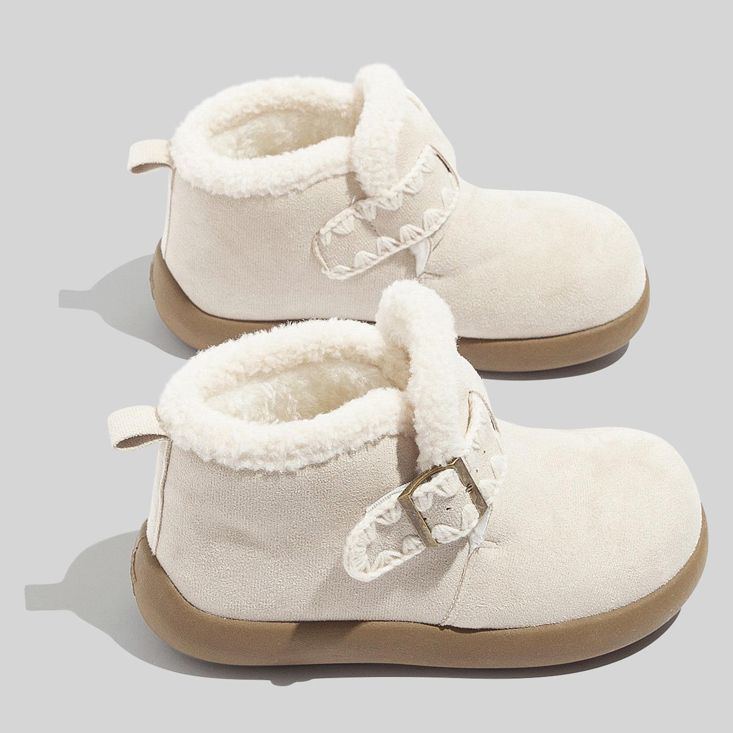 

Pell year winter platform cotton shoes piled and thickened versatile casual warm short boots 3019 40