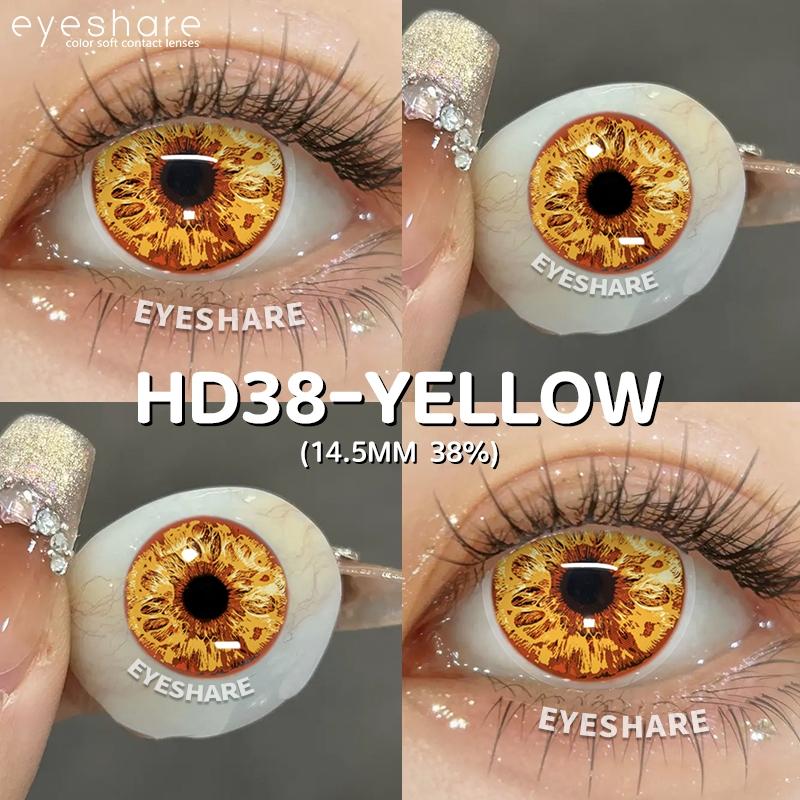 

Eyeshare 2 шт. Spirit Yellow Eye цветные контактные линзы вампирские для Хэллоуина ежегодные контактные линзы для косплея