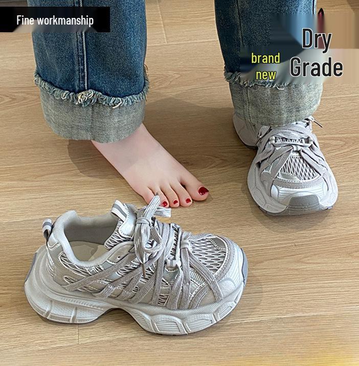 Damen Paris Plateau-Sneakers - 2025 Frühling/Sommer Mesh Atmungsaktive Lässige Laufschuhe