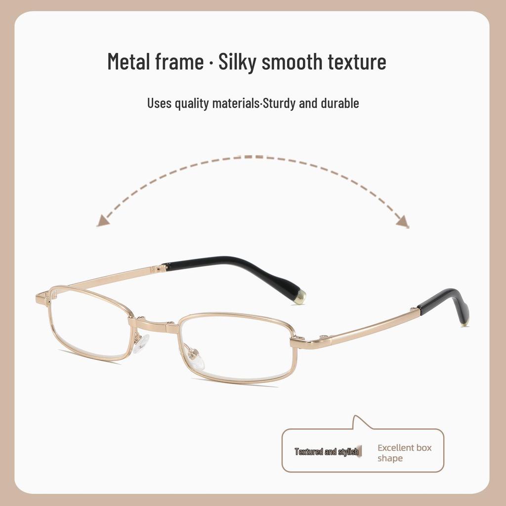 Baida Portable Folding Reading Glasses for Men & Women - Compact, Lightweight Lens for Presbyopia (Model 072)