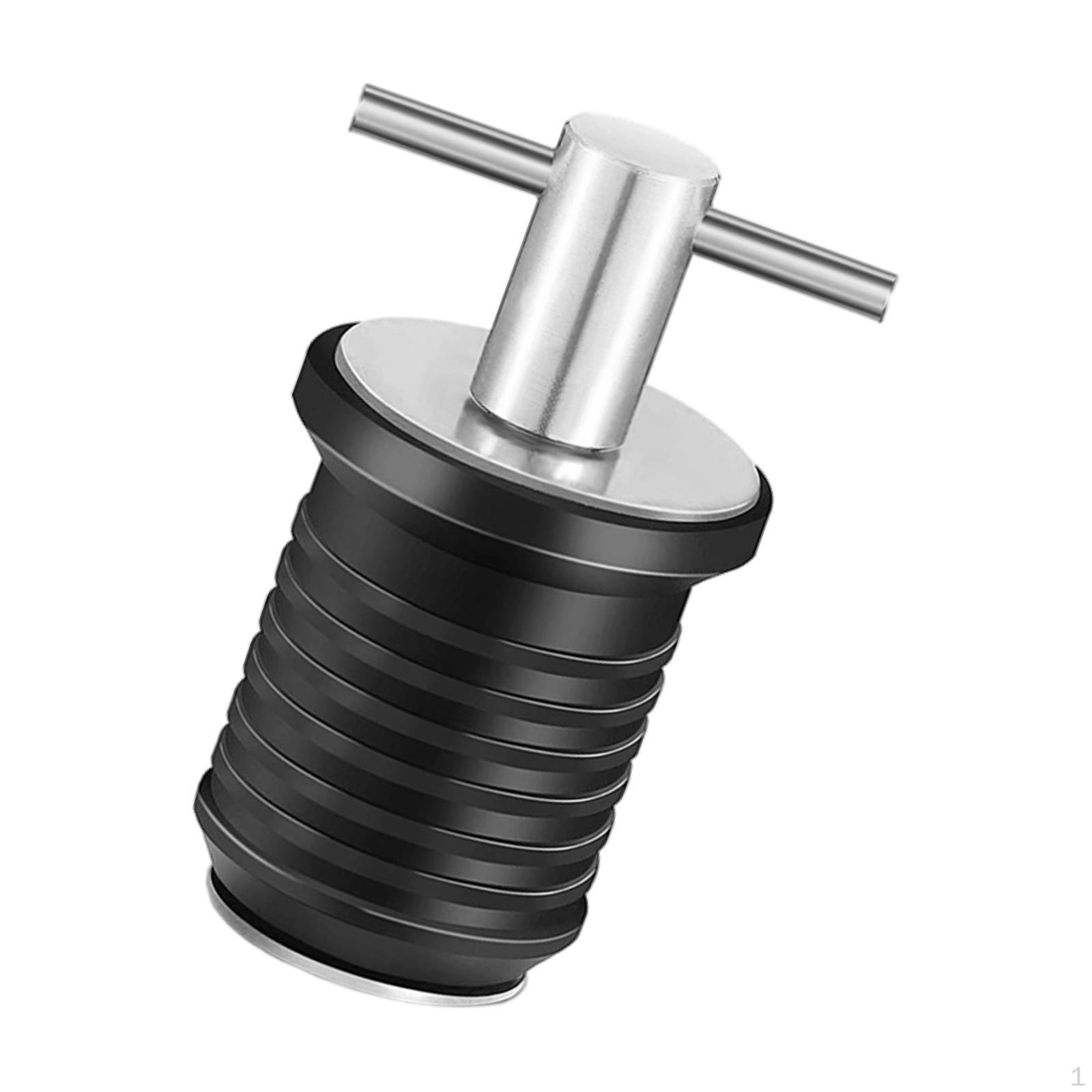 3/4 or 1-1 / 4 Marine Boat Drain Plug Rubber Screw for 19mm 32mm Hole, Boat, Kayak, Stainless Steel 19mm
