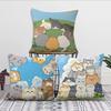 Cute Cat Mimi Cushion Cover For Pillow Printing Sofa Decoration Home Car Room Coffee Shop Office Nordic Simplicity
