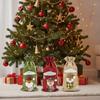 Christmas Bag for a Bottle Gift Santa Claus Snowman Linen Bag FOR CHRISTMAS