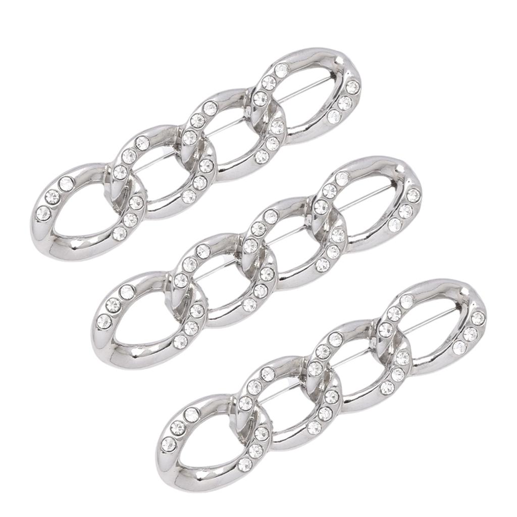 3Sets Metal Waist Adjusters Pin Stylish Waist Extenders Brooch Pin for Jeans Skirts and Casual Outfit Women Accessory