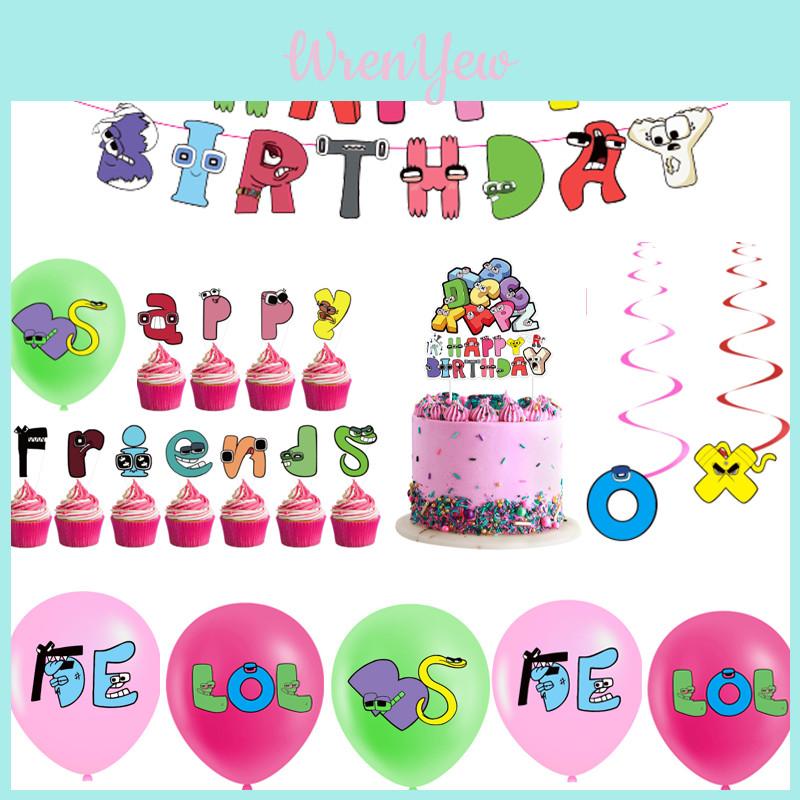 Colorful Balloon Pull Flag Set Alphabet Lore Birthday Party Home Supplies