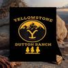 1PC Yellows-tone Dutton Ranch Flannel Blanket Gift, Suitable for Both Men And Women, Soft Ideal for Beds And Sofa, Birthday Or Christmas Gift