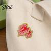 Botanical Leaf Brooch Alloy Brooch Enamel Design Lapel Pin Plant