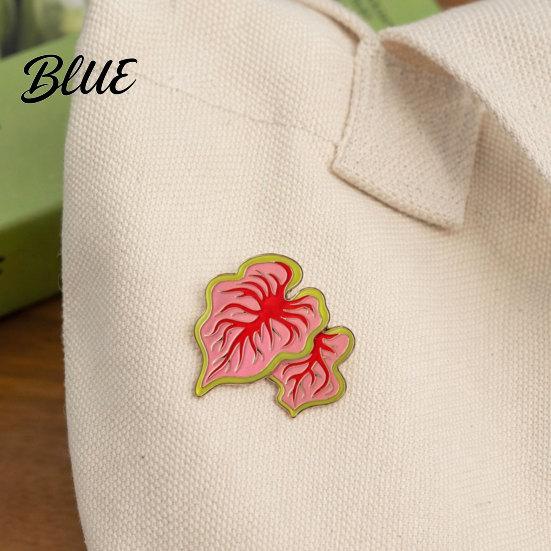 Botanical Leaf Brooch Alloy Brooch Enamel Design Lapel Pin Plant