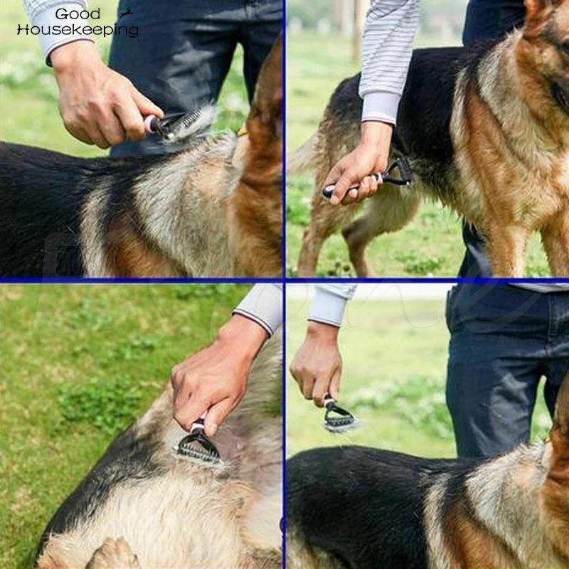 Dog Cat Comb Pet Fur Knot Cutter Grooming Shedding Tools Hair Remover Brusher Double Sided Hairdressing Pet Comb Deshedding Brush Pet Products