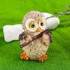 Pinenjoy Animal Figurines, Miniature Owl Ornaments, Animal Mascots, Cute and Stylish Owl Ornaments with Lights, Perfect for Gardens, Balconies, and En
