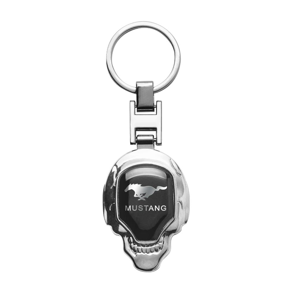 BBBQ8 1PCS 3D Metal Car Emblem Keychain For Ford Ranger Kuga Fiesta Focus 2 3 Mk3 Mk4 Mustang Mondeo Ecosport Shelby Edge Transit MK5