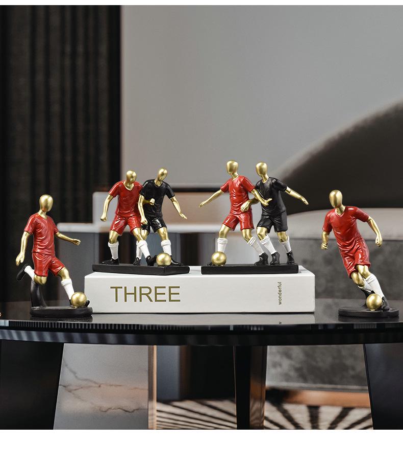 Elegant Mini Football Player Figurine for Home Decor
