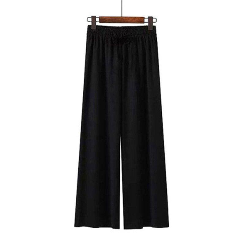 

Solid Color Versatilehigh Waist Straight Pants Pure Color High Waist Straight Pants Black XXL