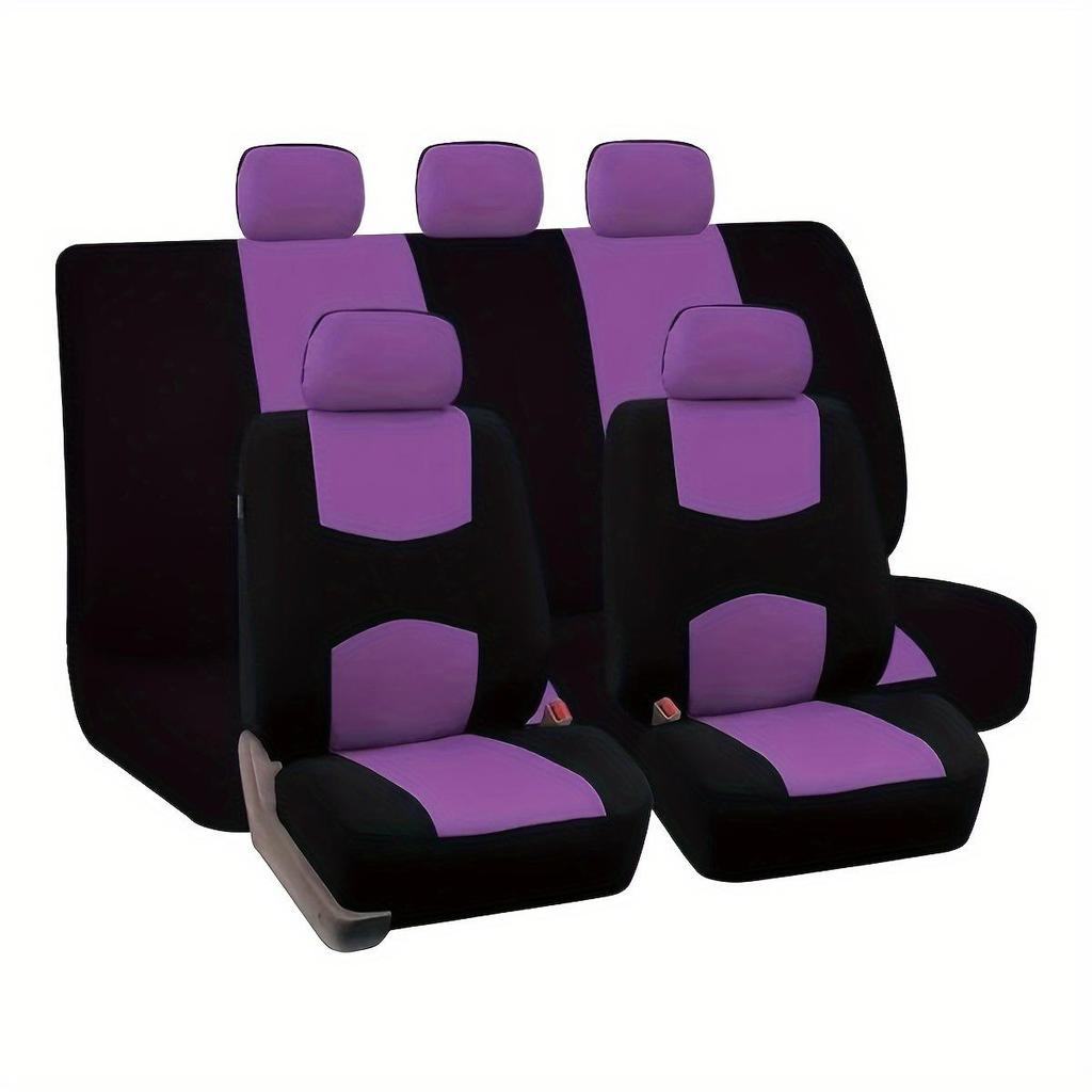 Universal 9-Piece Car Seat Cover Set for All Seasons - Fits Mexico, Europe, and America