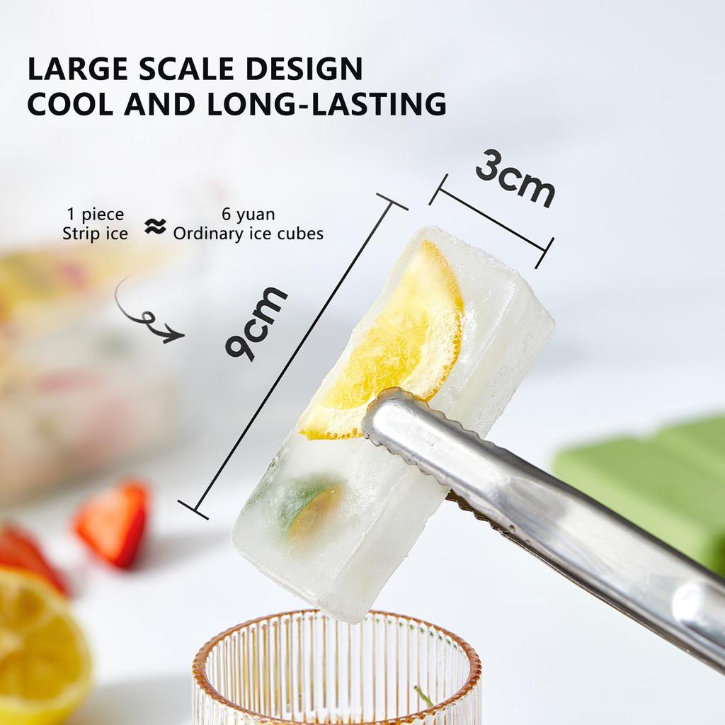 Silicone Ice Cube Tray Mold 4 Grids Reusable Ice Mold For Ice Cream Cake Pudding Chocolate Mould Maker Bar Kitchen Gadgets
