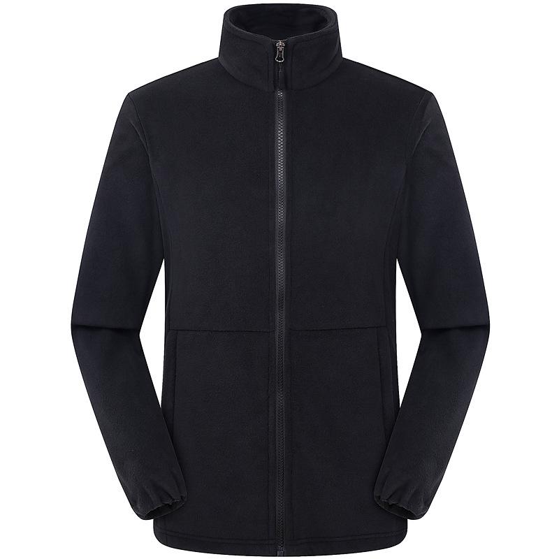 Outdoor Fleece Jacket for Men & Women - Thick Warm Polar Fleece Cardigan with Optional Logo for Autumn/Winter.