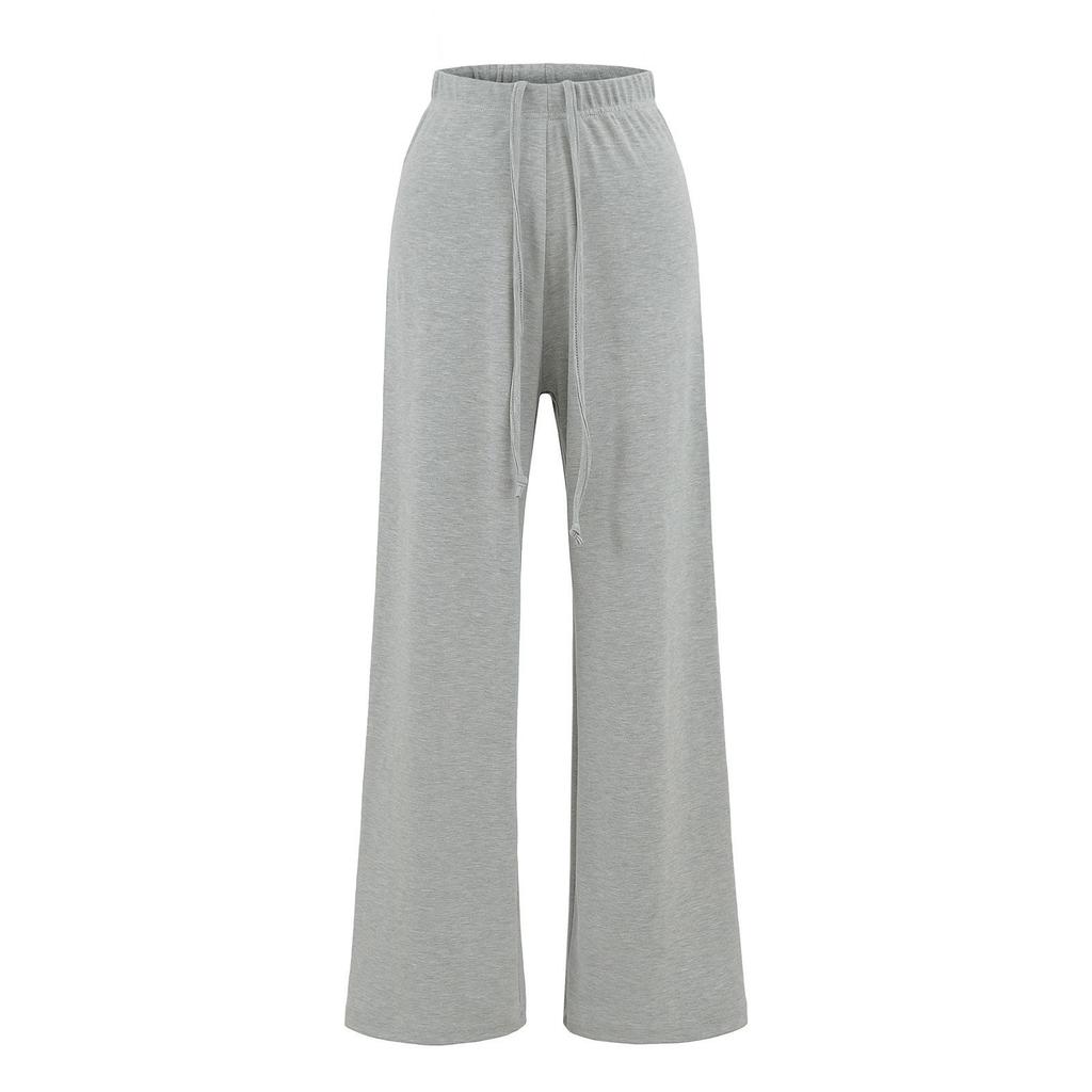 Retro Low-Rise Drawstring Straight Leg Sweatpants