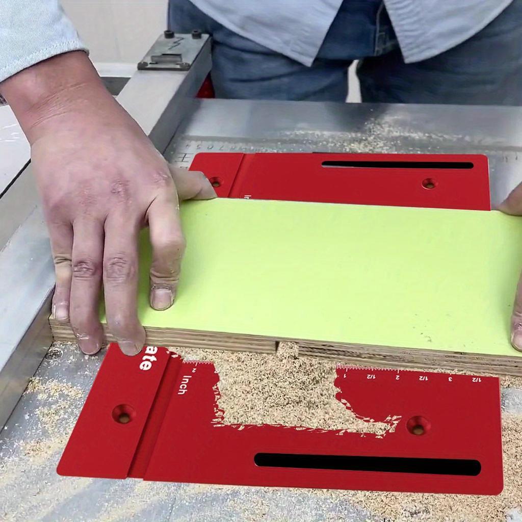 1 set Aluminum Router Table Insert Plate for 65mm Diameter Universal Trimming Machine with Miter Gauge Profile Fence