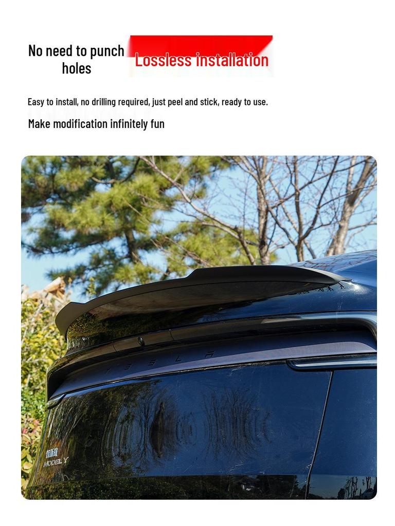 Compatible Rear Spoiler Wing for 2025 Tesla Model Y - Performance Modification
