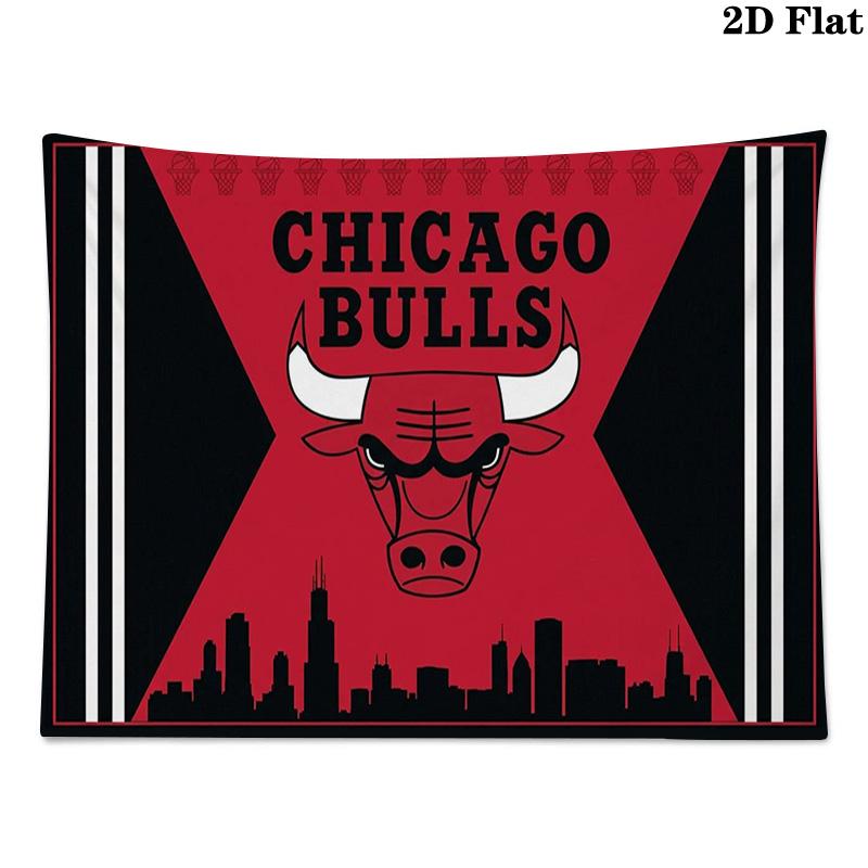 Chicago Bulls Wall Tapestry Aesthetic Wall Hanging Printed Fabric Blanket Decorative Tapestries for Bedroom Living Room Home Decor