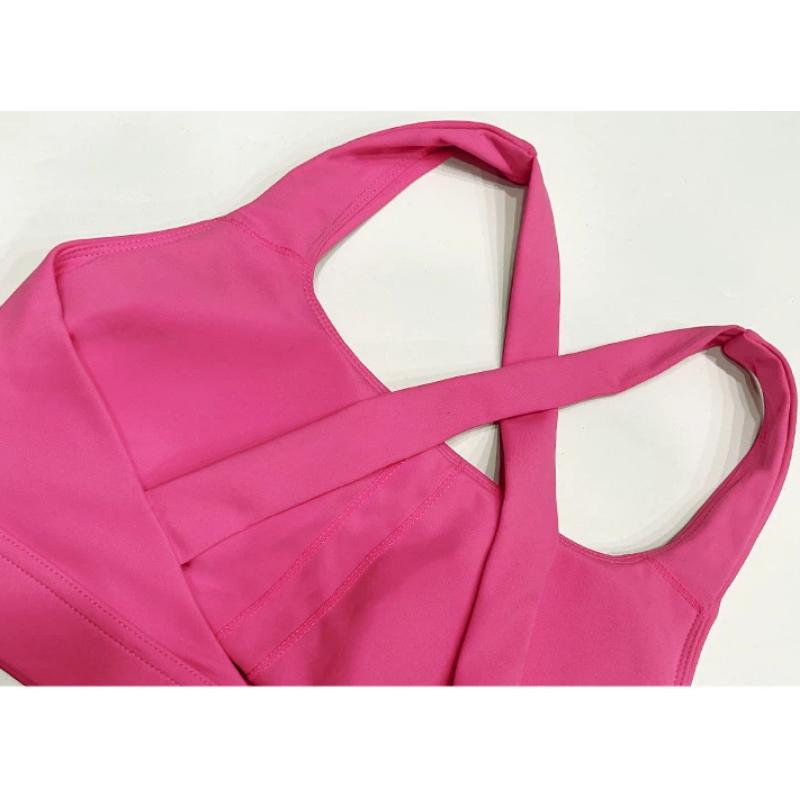 Women's High Impact Buttery Soft Sports Bra High Stretch Shockproof Racerback Yoga Tank Top Gym Running Fitness Athletic Underwear