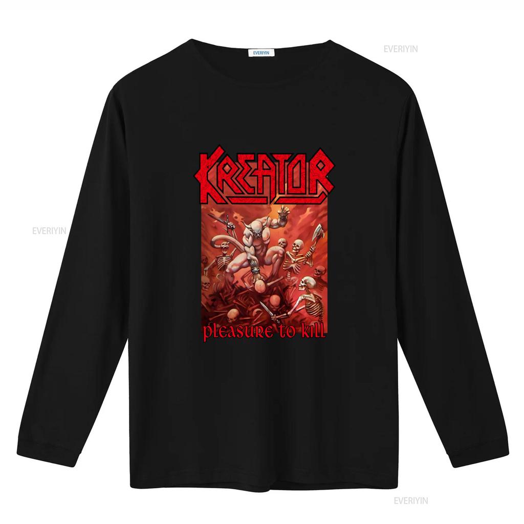 KREATOR Pleasure To Kill Print T Shirt for Men Heavy Metal Band Design Available In S Size Vintage Washed Versatile Casual