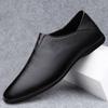Fashion Spring Summer Mens Casual Shoes Genuine Leather Male Loafers Slip-On Mocasines Soft-Soled Driving Shoes Classic Business Falts