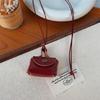 Trendy Long Sweater Chain Necklace Leather Coin Purse Pendant Collarbone Chain Fashion Jewelry Accessories for Women