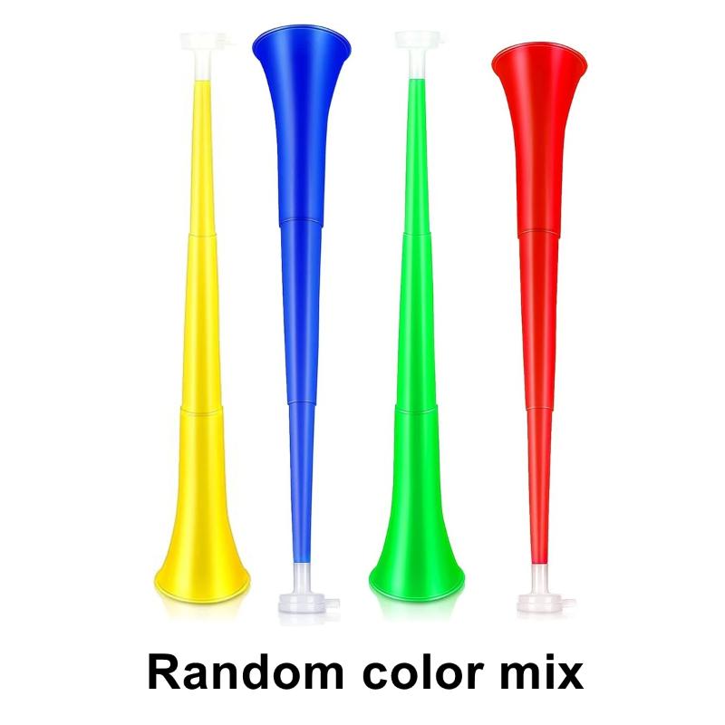 4Pcs Collapsible Stadium Horn Vuvuzela Plastic Trumpet Noisemakers For Sports Events Football Games And Party Favors