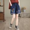 Langsha Summer Vintage Embroidered Denim Shorts
