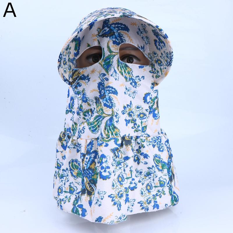 Floral Print Sun Hat for Maximum UV Protection with Face and Neck Flap for Outdoor Adventures