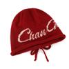 Printing Pattern Letter Beanie Knitted Cap For Women Windproof Warm Breathable