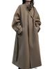 Women's Hepburn Style Mid-Length Woolen Coat - 2025 Winter Collection, Thickened and Stylish.