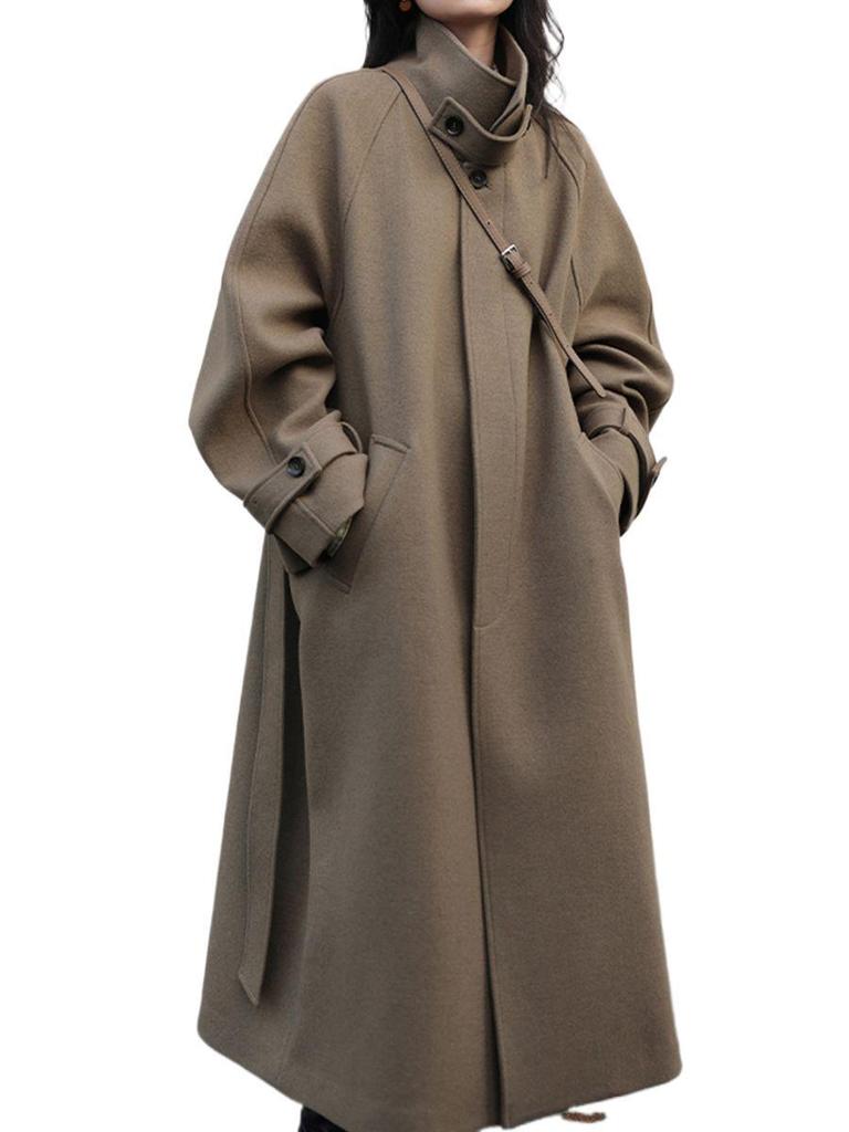 Women's Hepburn Style Mid-Length Woolen Coat - 2025 Winter Collection, Thickened and Stylish.
