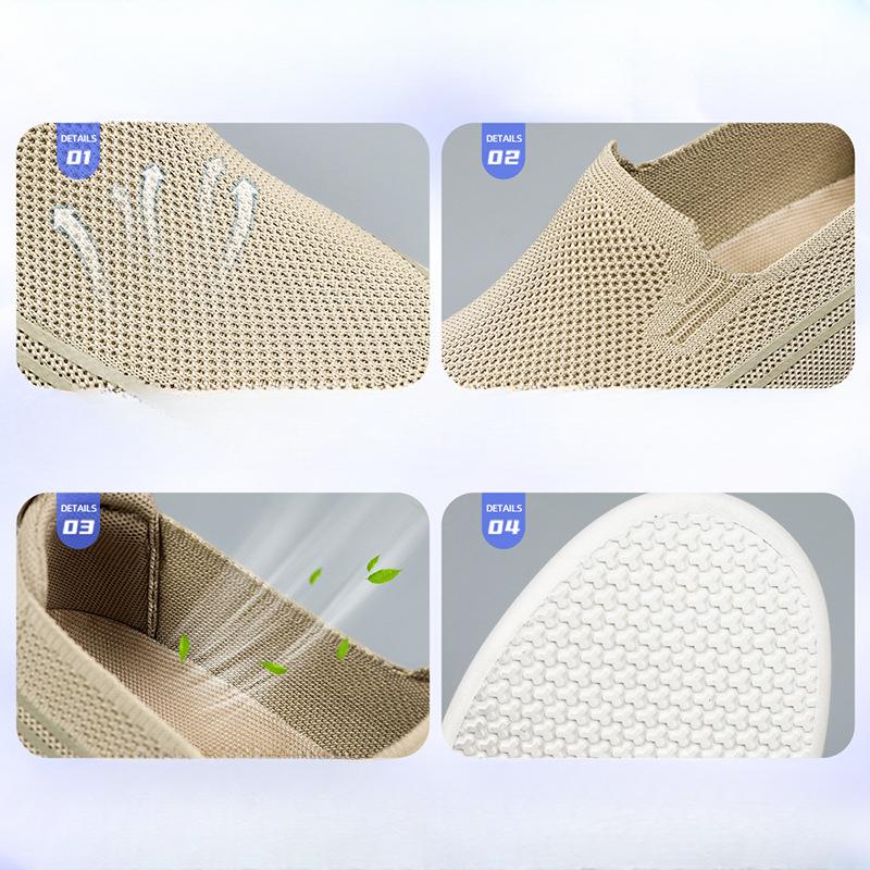 Casual Shoes Breathable Shoes Soft-soled Comfortable Men's Shoes Versatile Single Shoes Large-sized Cloth Shoes