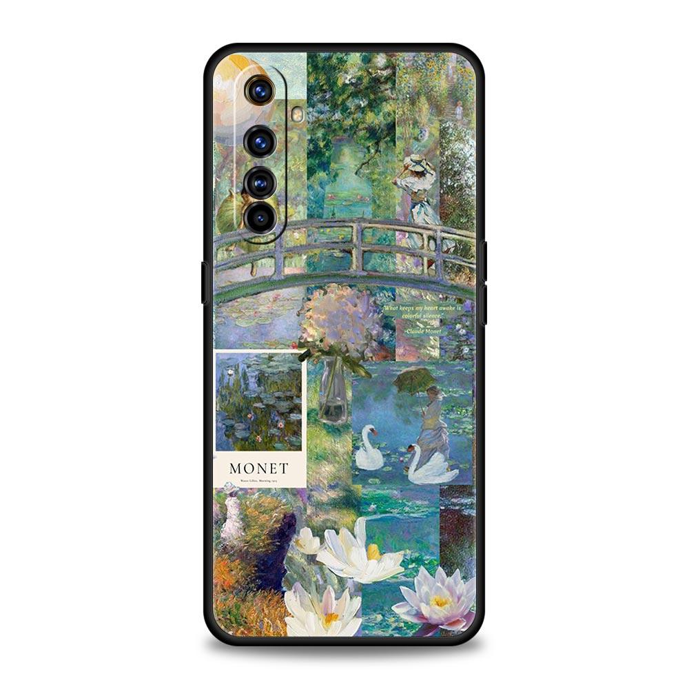 For Realme GT Neo 2 3 3T 5 Phone Case For Realme 12 11 5G 10 9 8 5G 7 6 GT5 GT3 GT2 Pro Plus C21 C11 C25 Cover Claude Monet Art