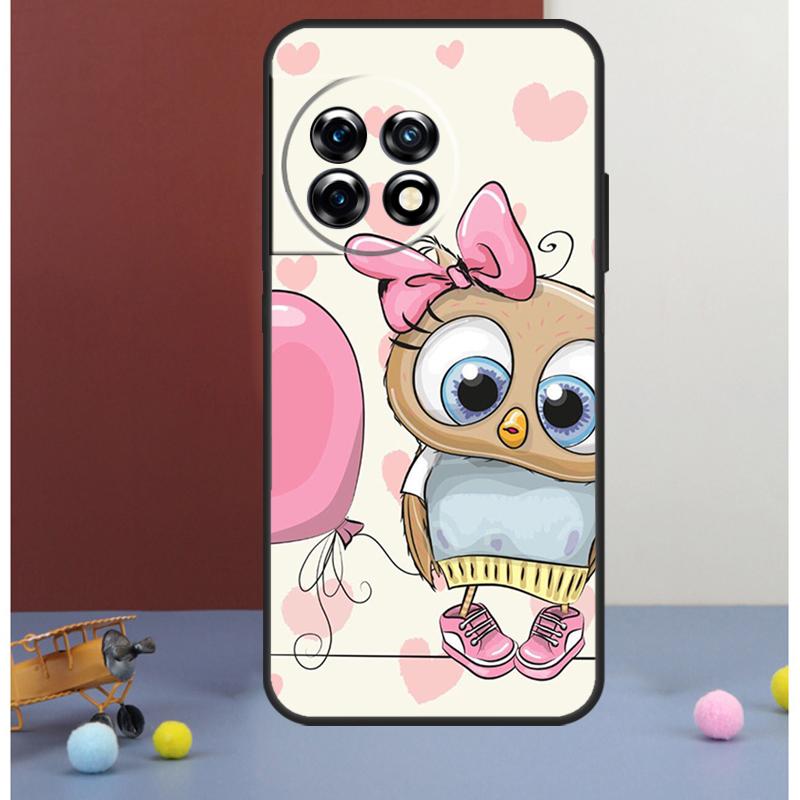 Cute Cartoon Owl Cover For OnePlus Nord 4 CE 2 3 Lite N20 N30 9 10 Pro 8T 9RT 10T 11 OnePlus 12 13 R Case