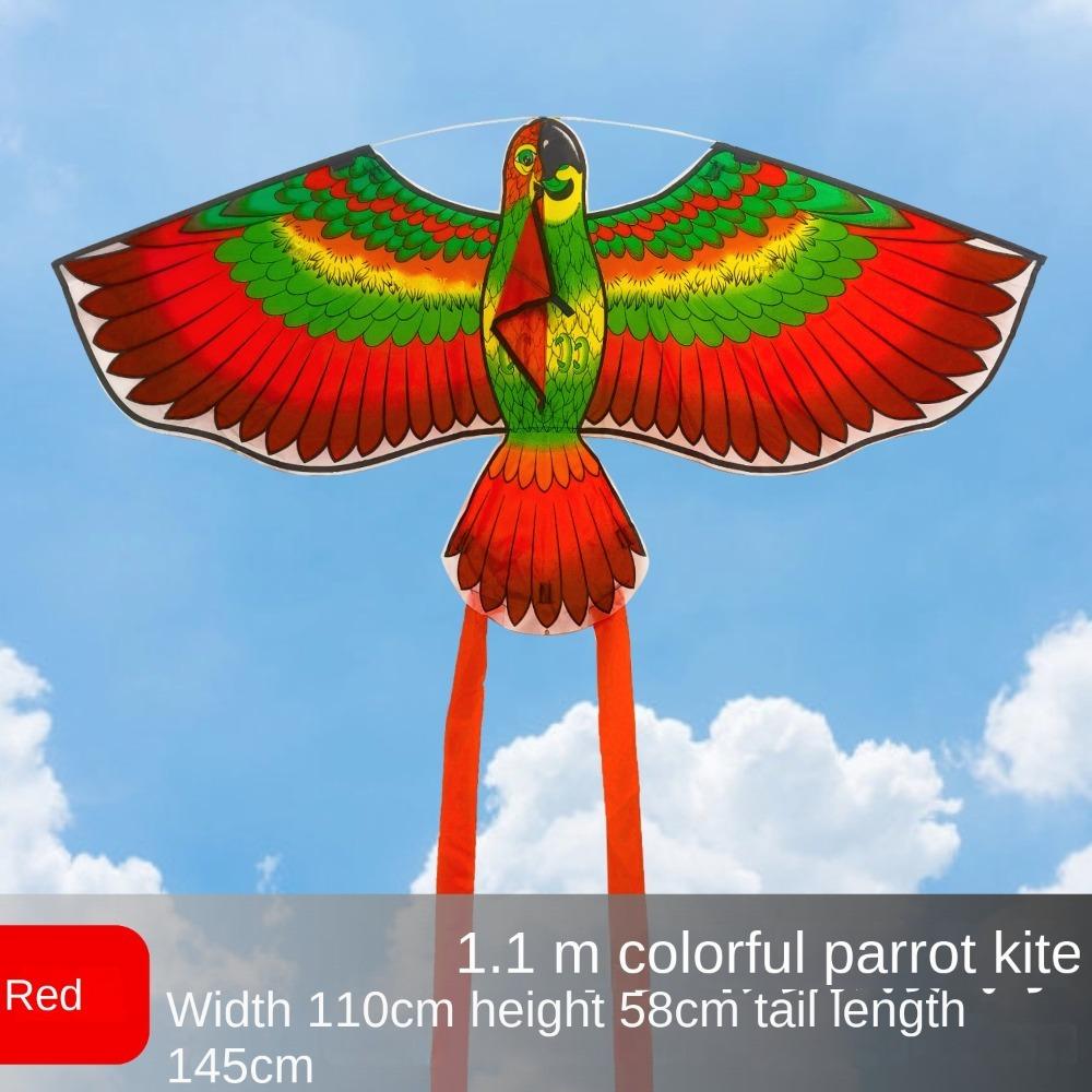 Papouščí drak s dlouhým ocasem s linkou pro venkovní zábavné sporty Nové létající hračky pro papoušky pro děti