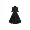 European and American clothes, dresses, short sleeves, new bows, retro elegant medium and long skirts