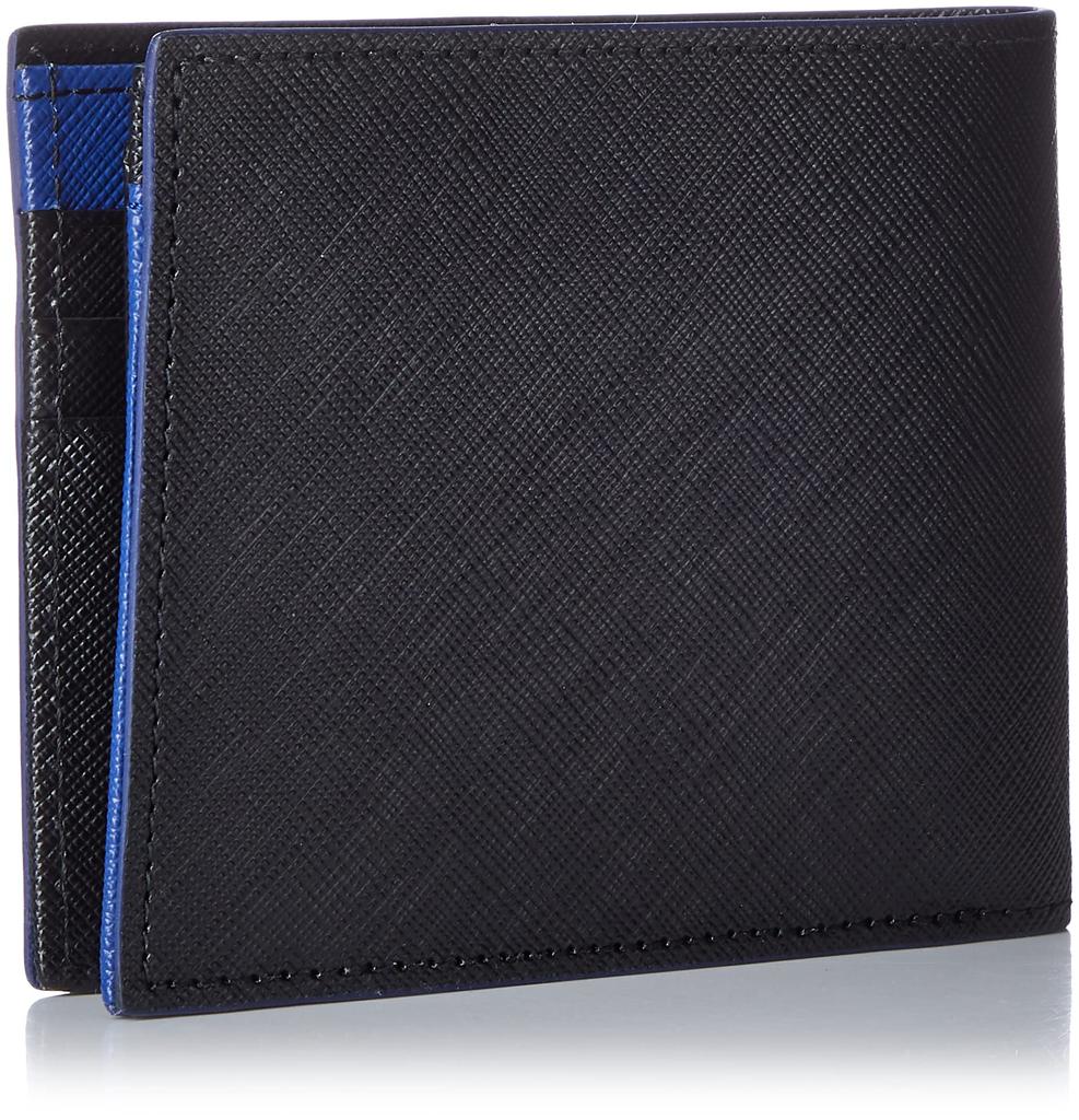 Commes Men Bifold Call Black x Blue Wallet, 006754-10,